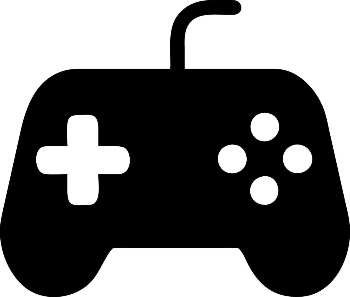gamepad black fill icon vector