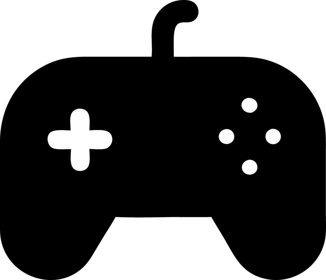 gamepad black fill icon vector