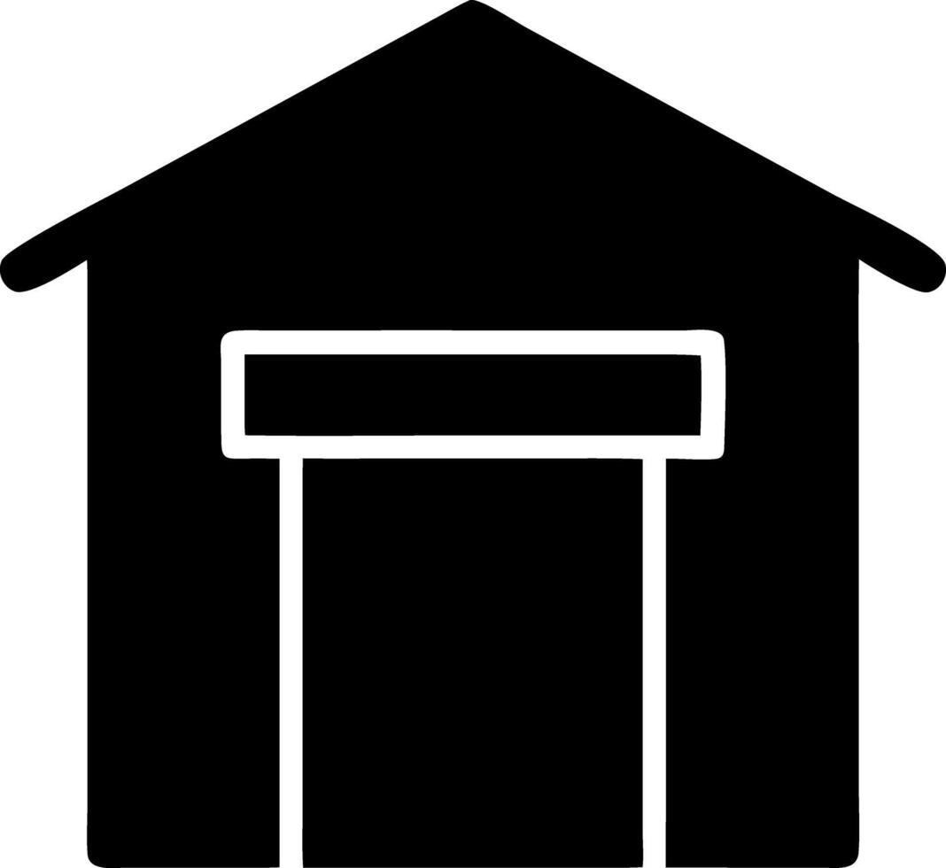 garage black fill icon vector