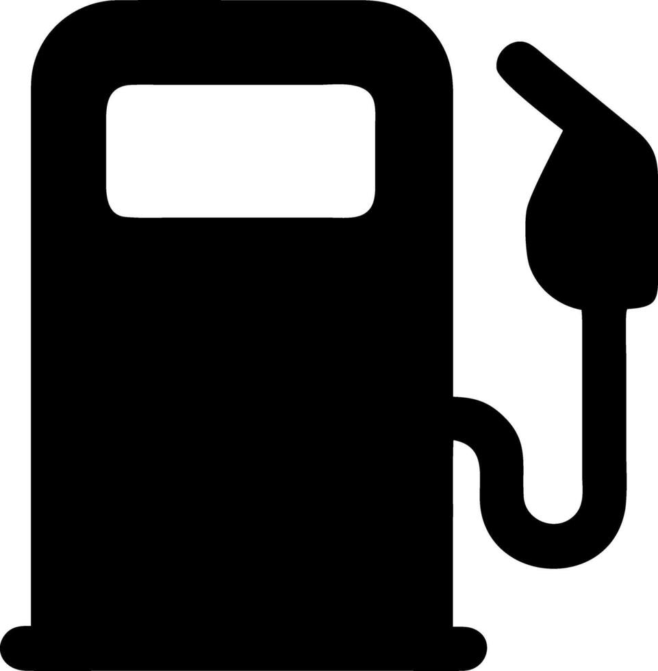 gas pump black fill icon vector