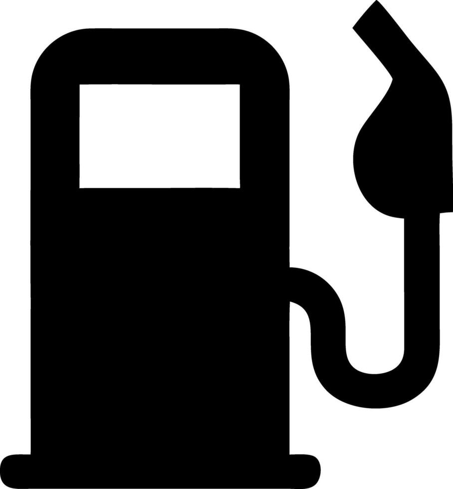 gas pump black fill icon vector