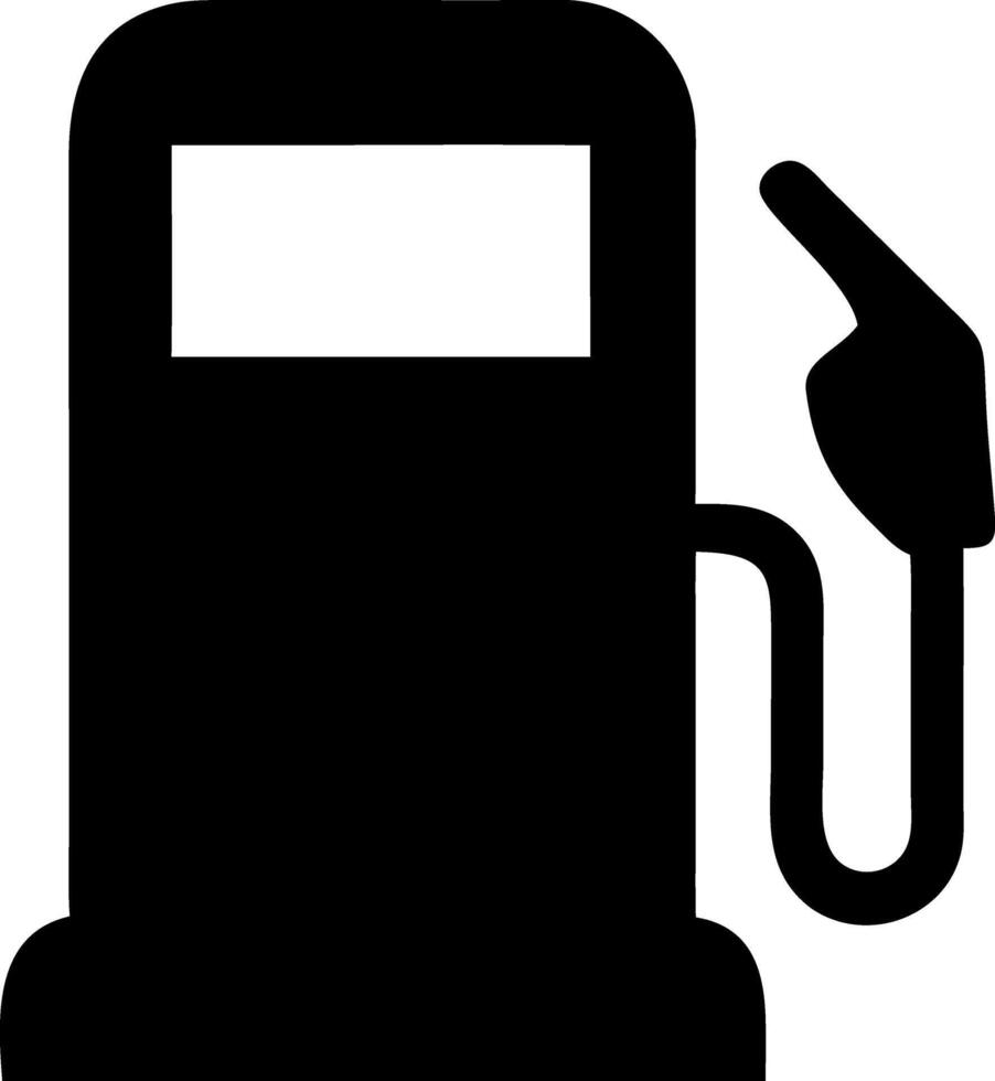gas pump black fill icon vector