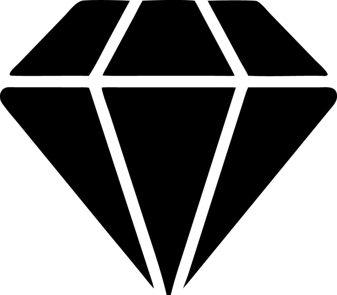 gem black fill icon vector