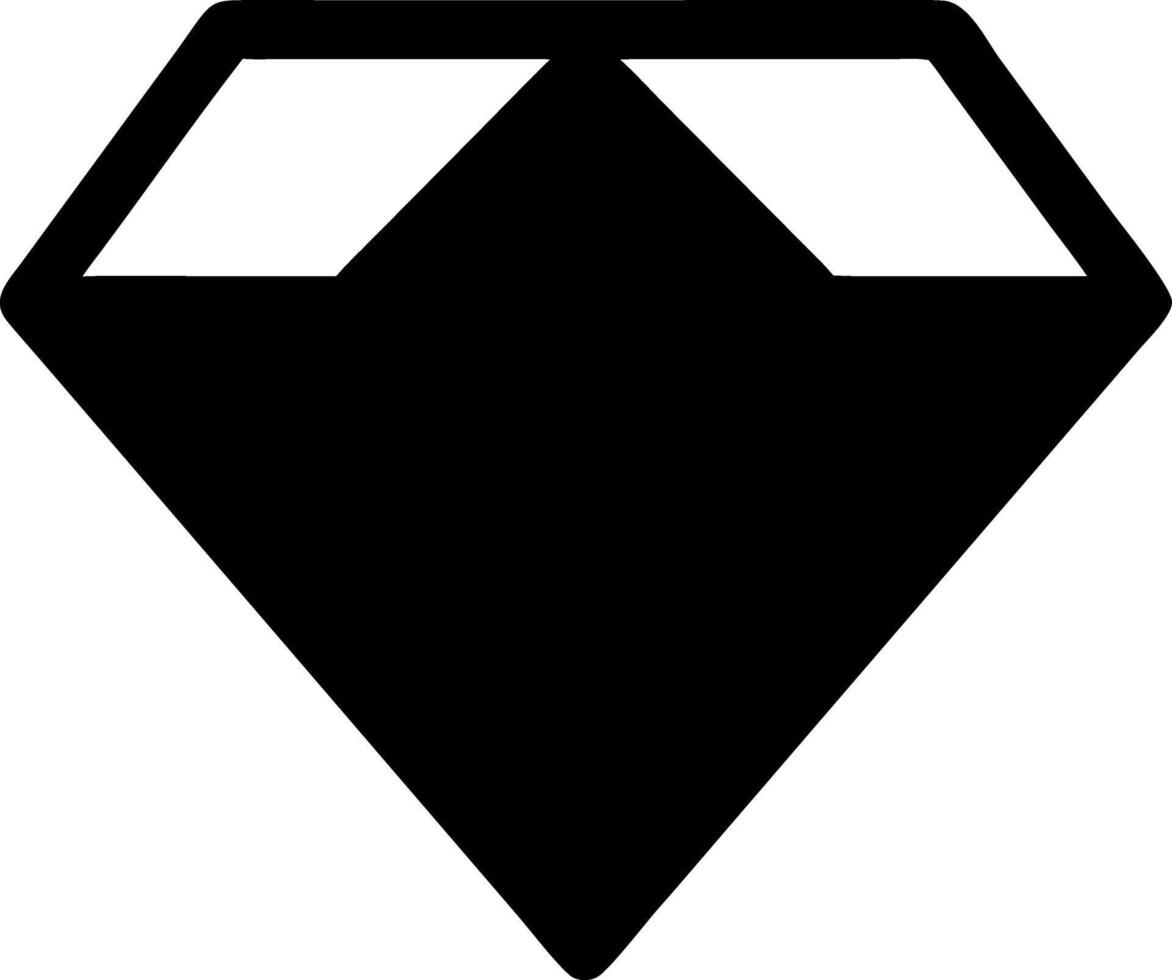 gem black fill icon vector