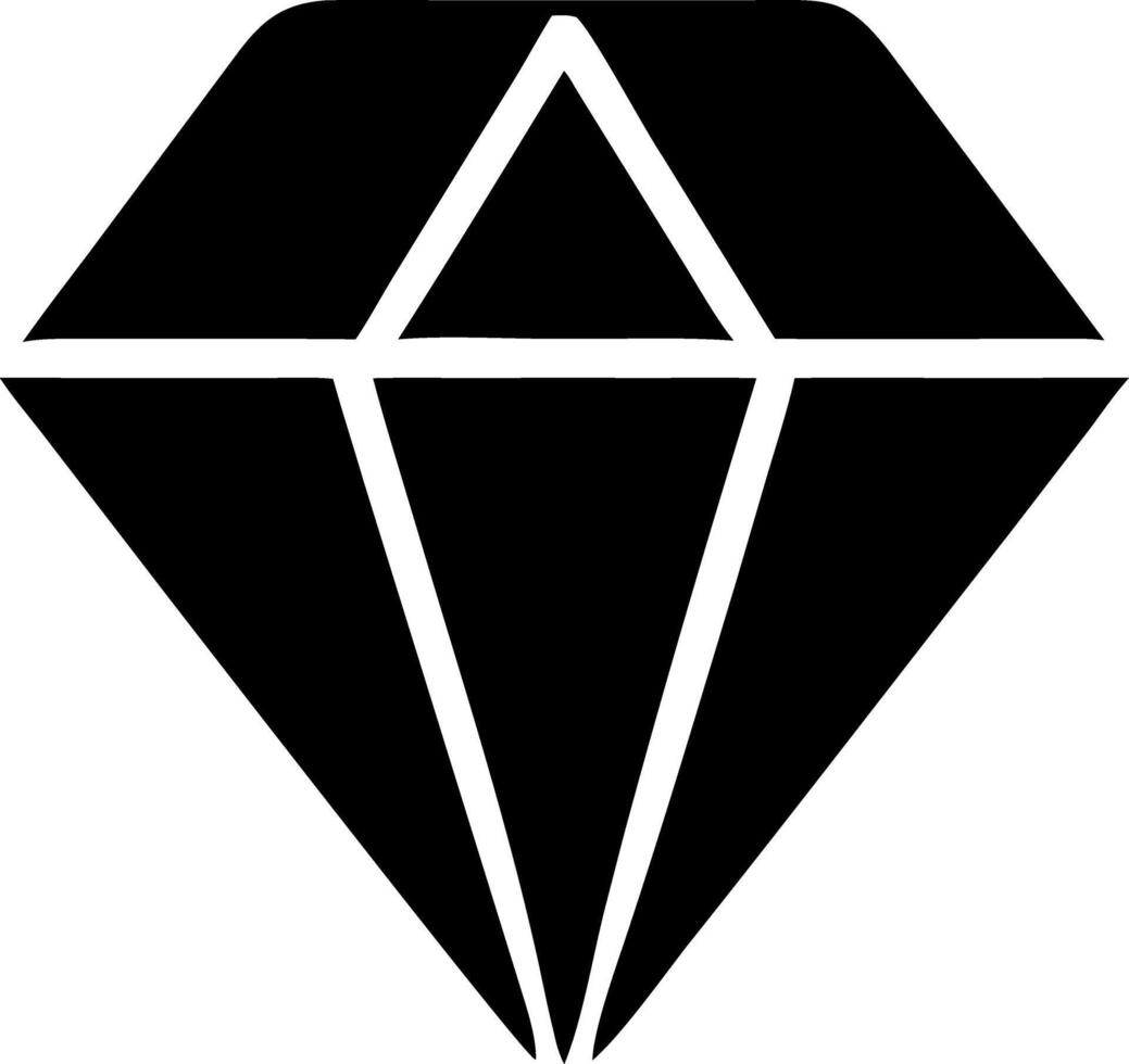 gem black fill icon vector