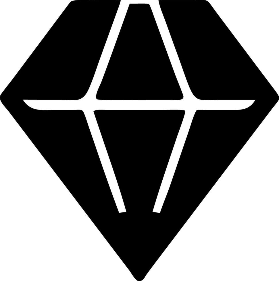 gem black fill icon vector