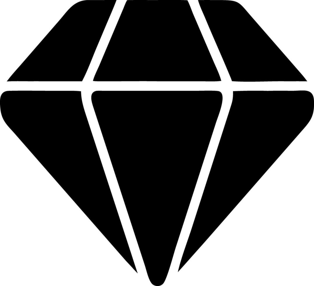 gem black fill icon vector