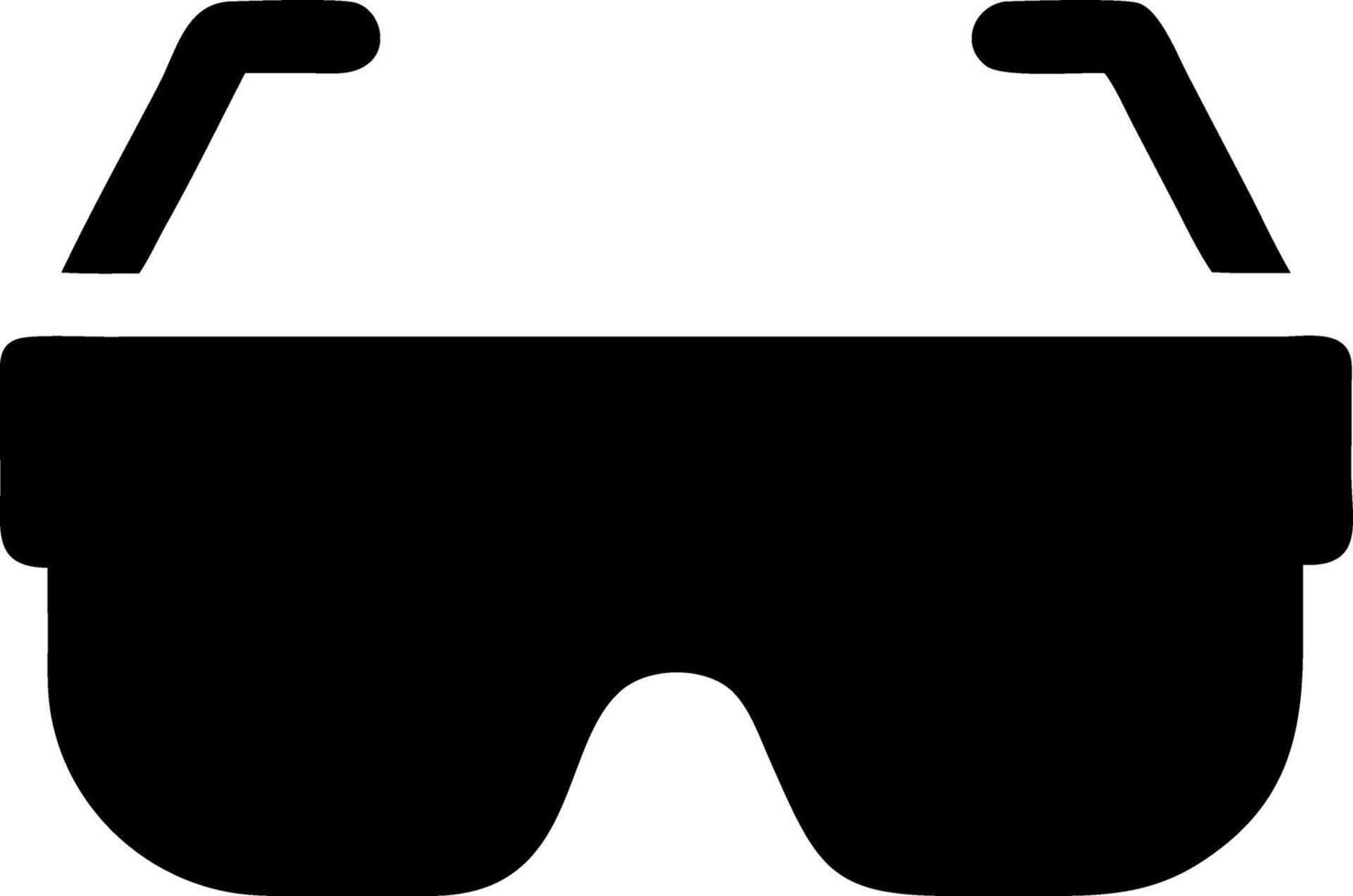 goggle black fill icon vector