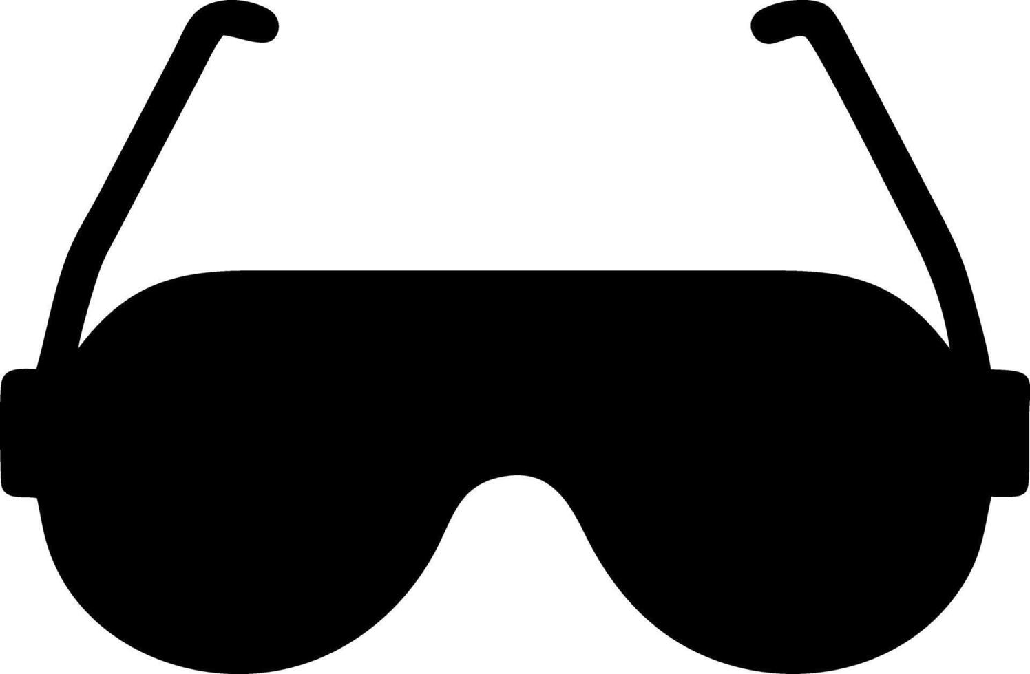 goggle black fill icon vector