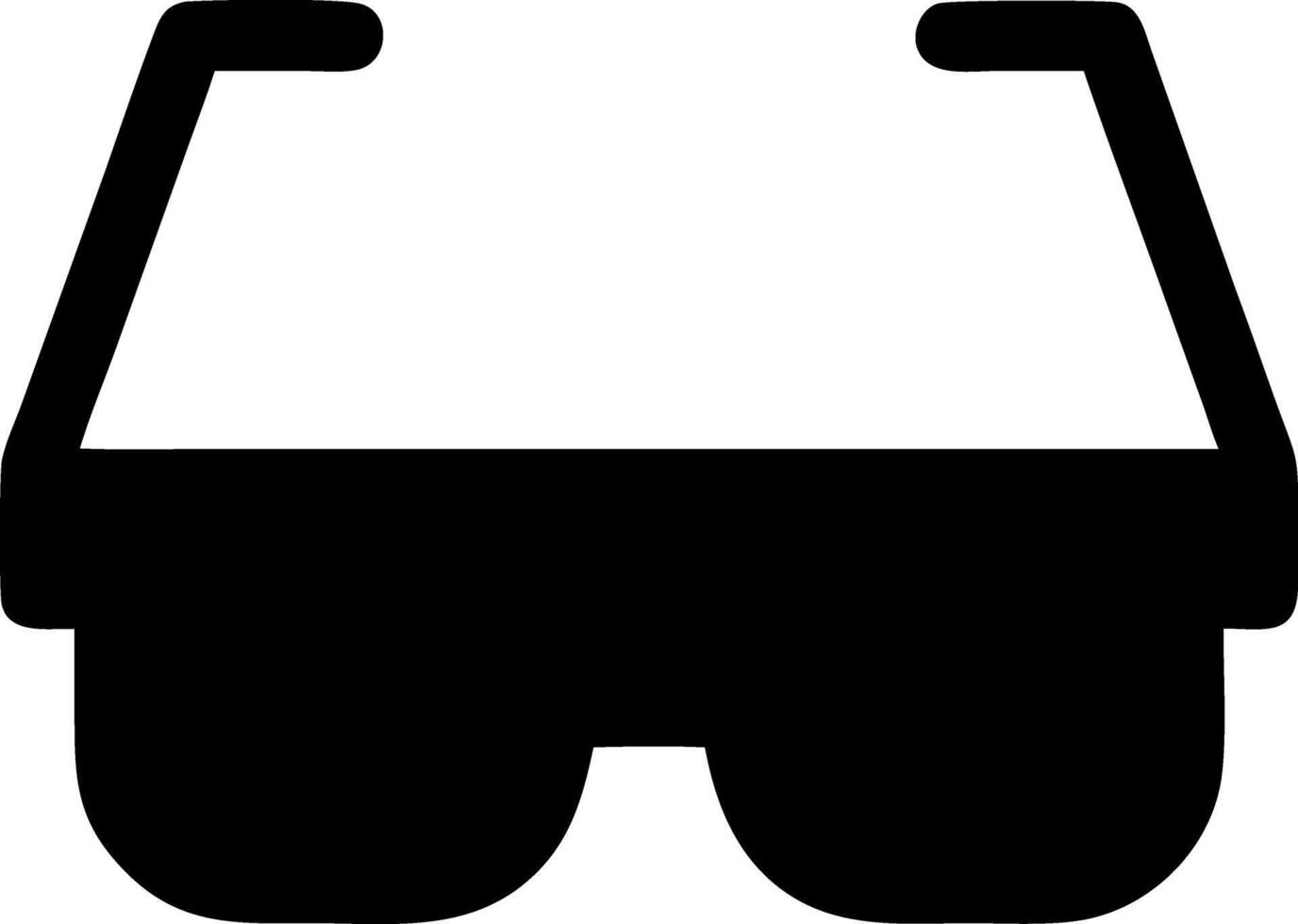 goggle black fill icon vector