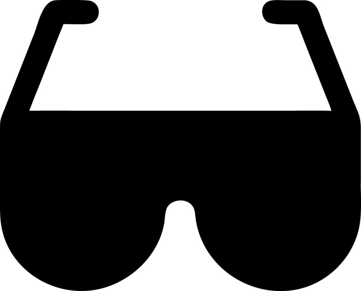 goggle black fill icon vector