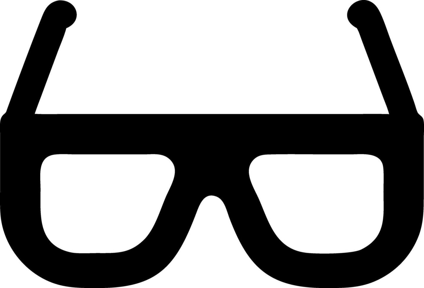 goggle black fill icon vector