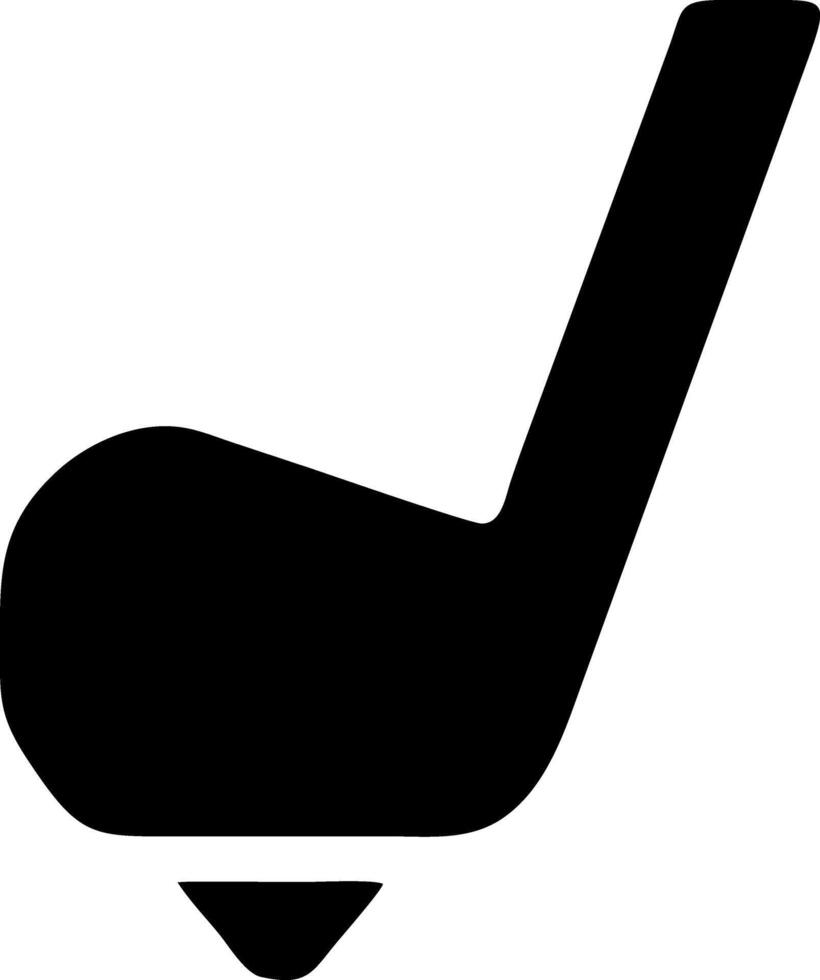 golf club black fill icon vector