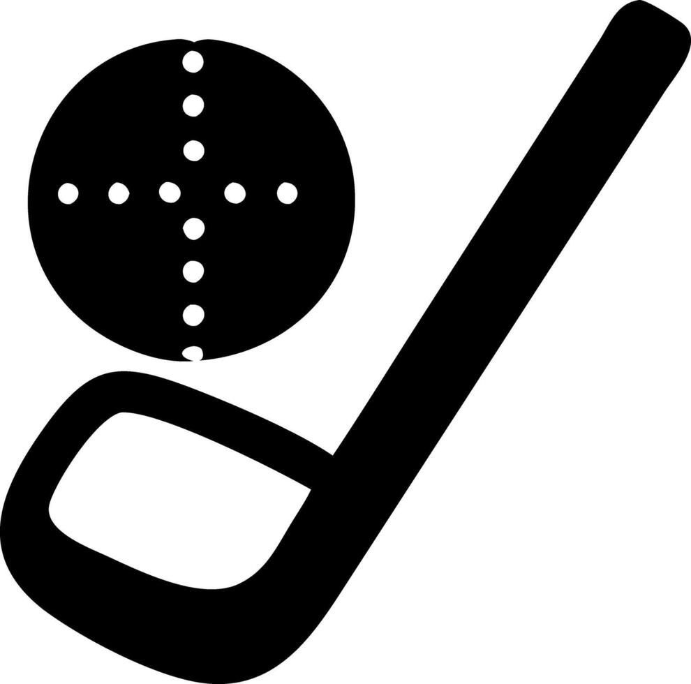 golf club black fill icon vector