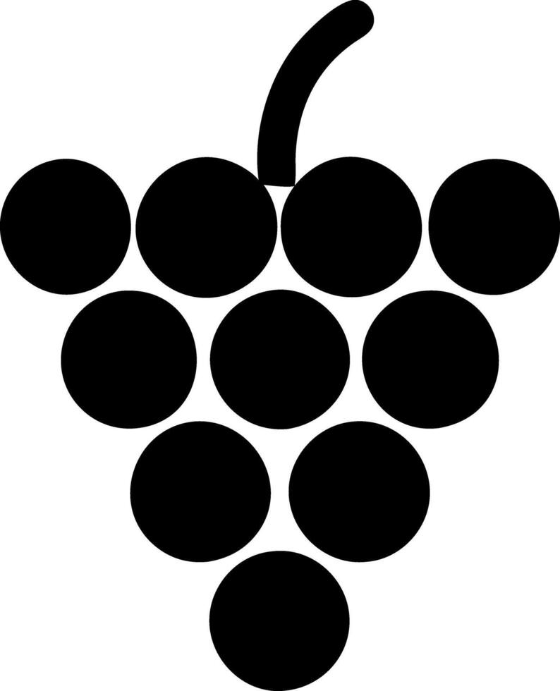 grapes black fill icon vector