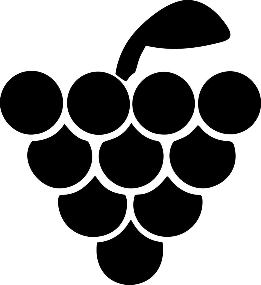 grapes black fill icon vector