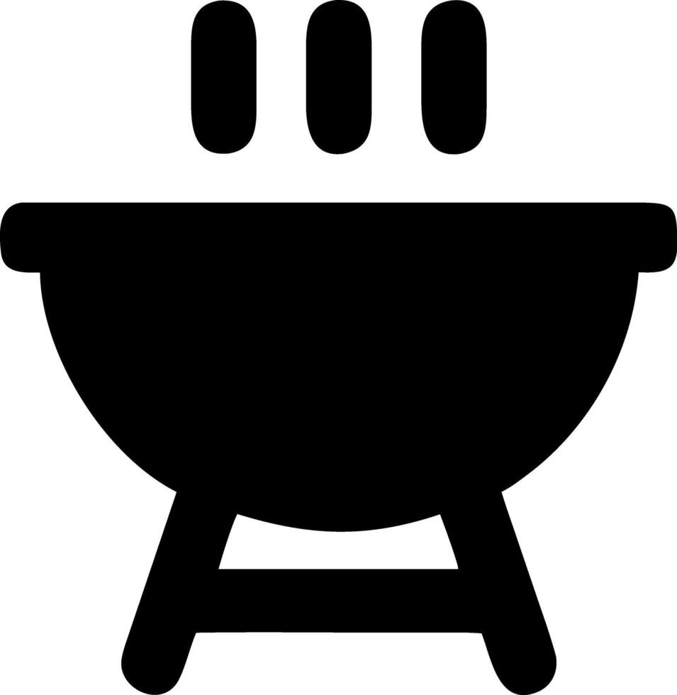 grill black fill icon vector