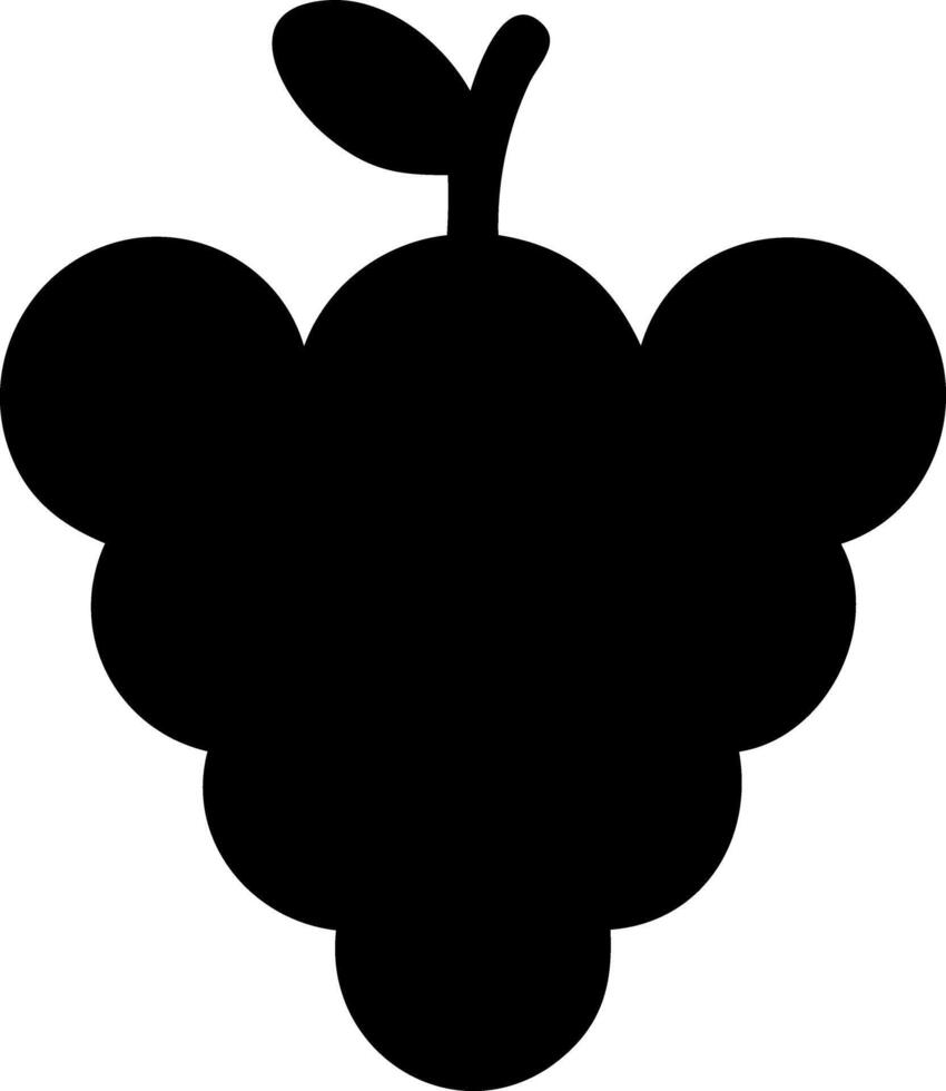 grapes black fill icon vector
