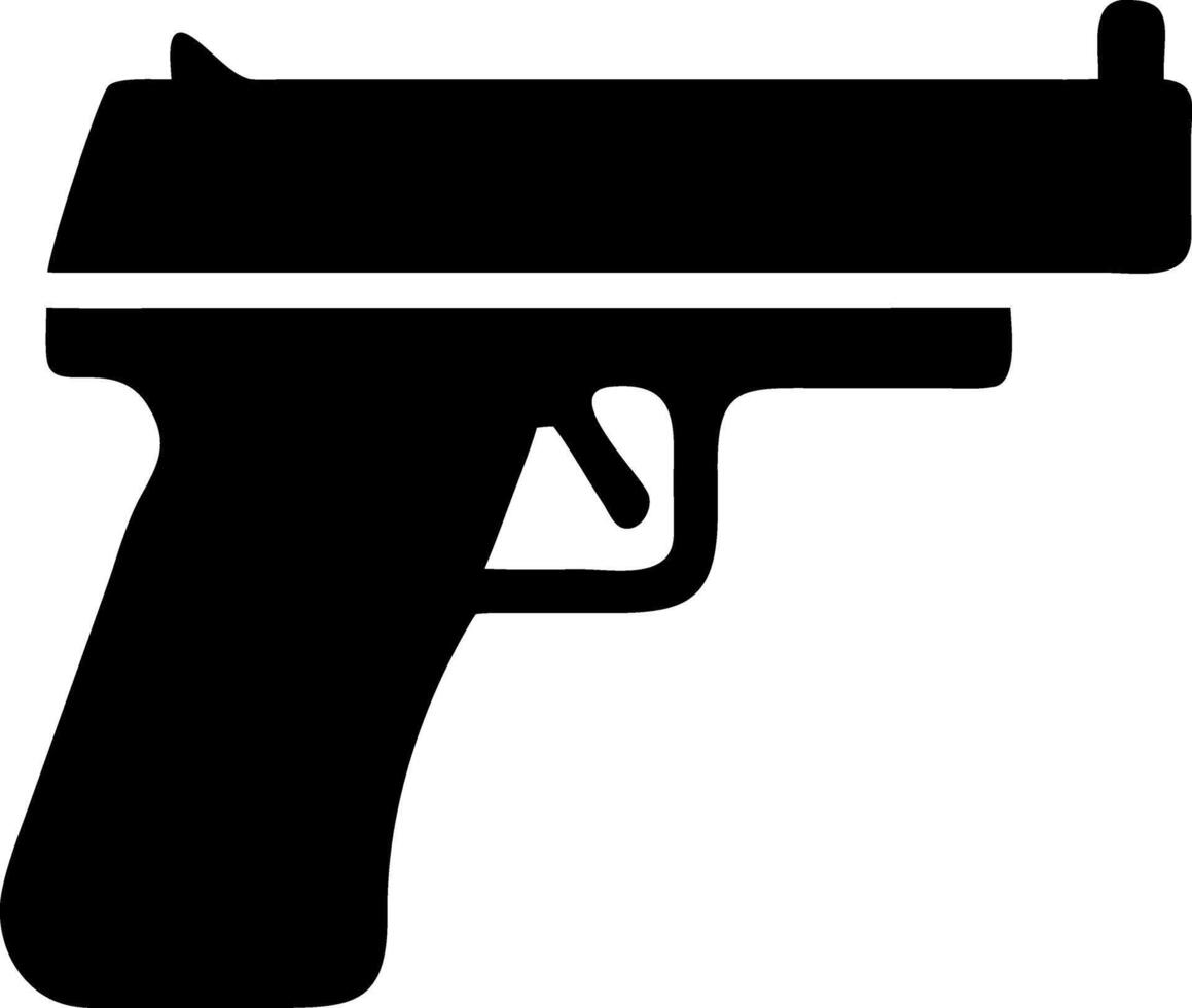 gun black fill icon vector