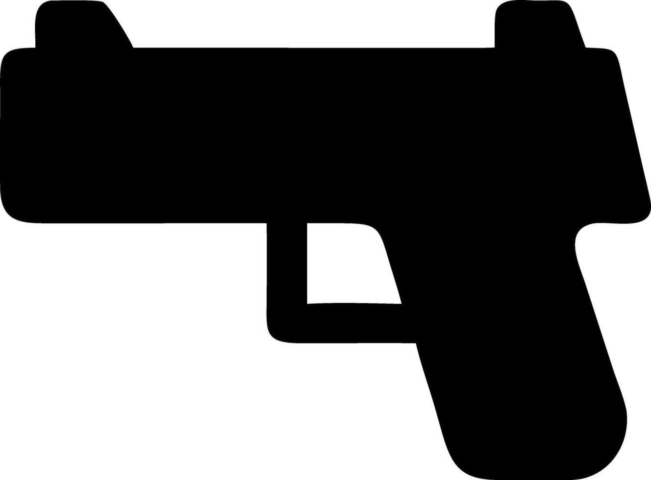 gun black fill icon vector