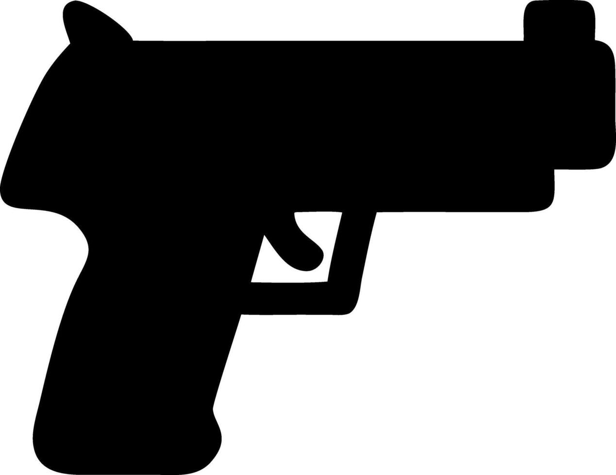gun black fill icon vector