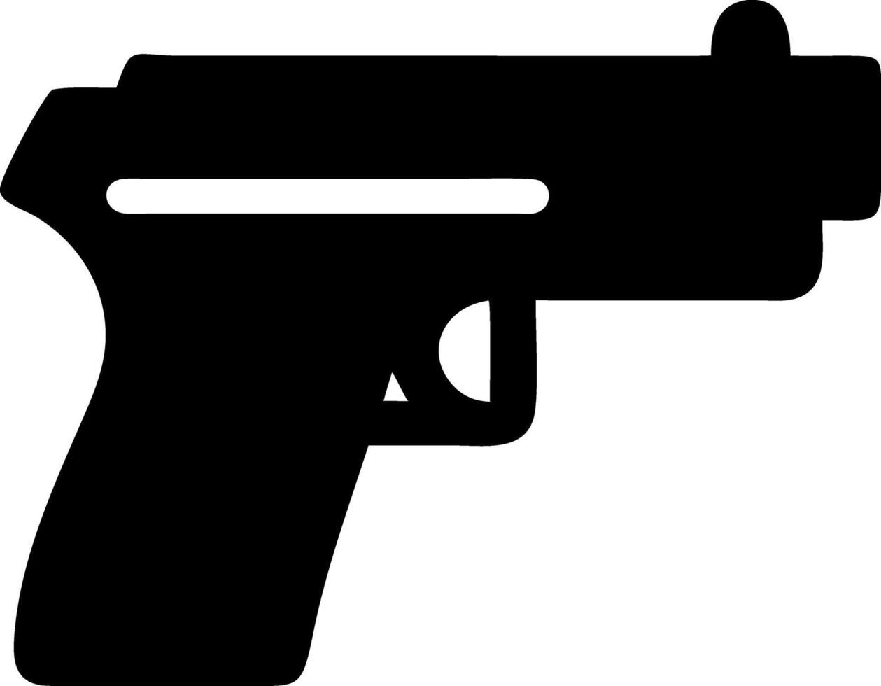 gun black fill icon vector