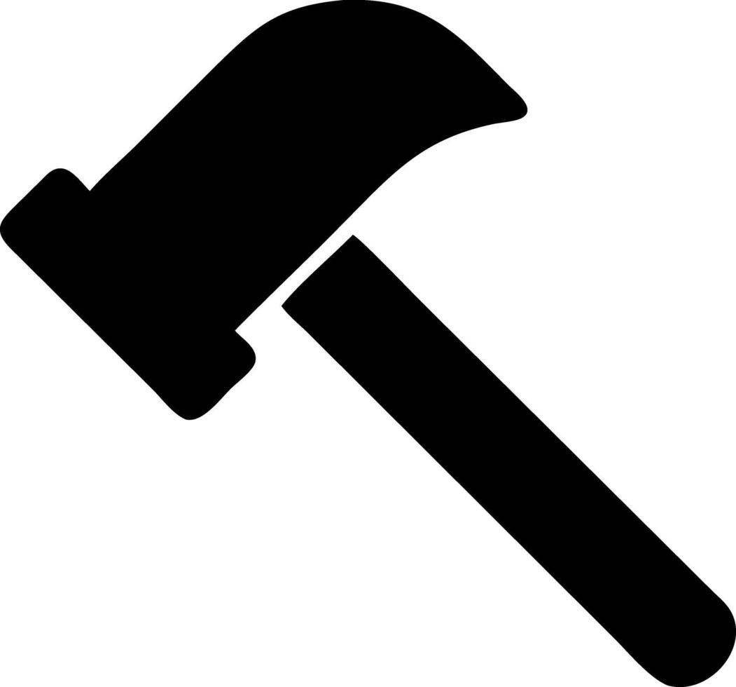 hammer black fill icon vector