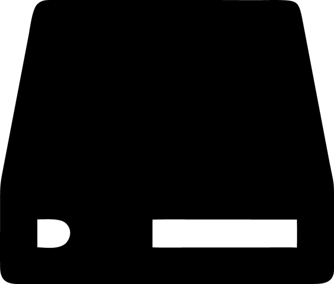 hard drive black fill icon vector