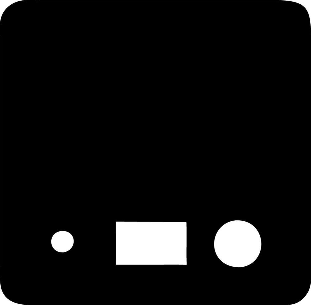 hard drive black fill icon vector