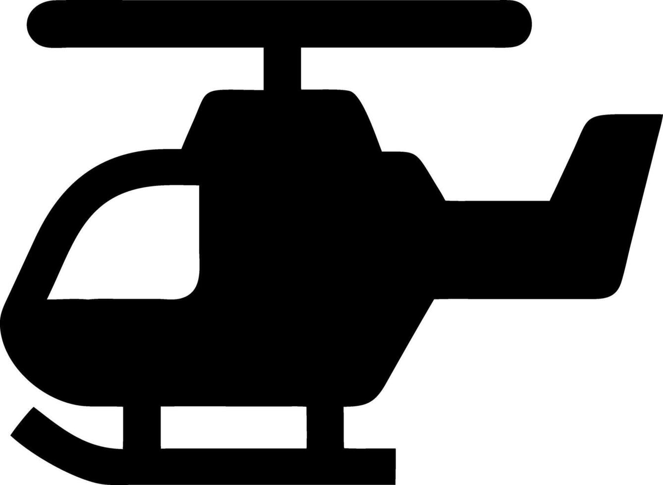helicopter black fill icon vector