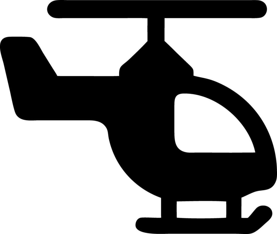 helicopter black fill icon vector