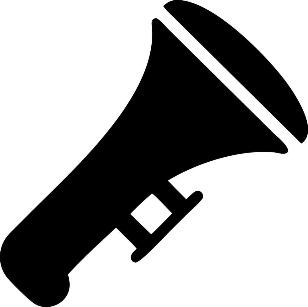 horn black fill icon vector