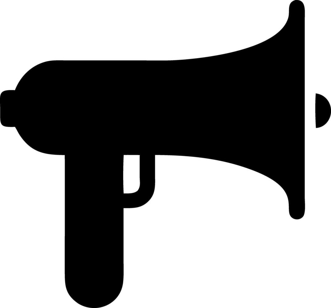 horn black fill icon vector