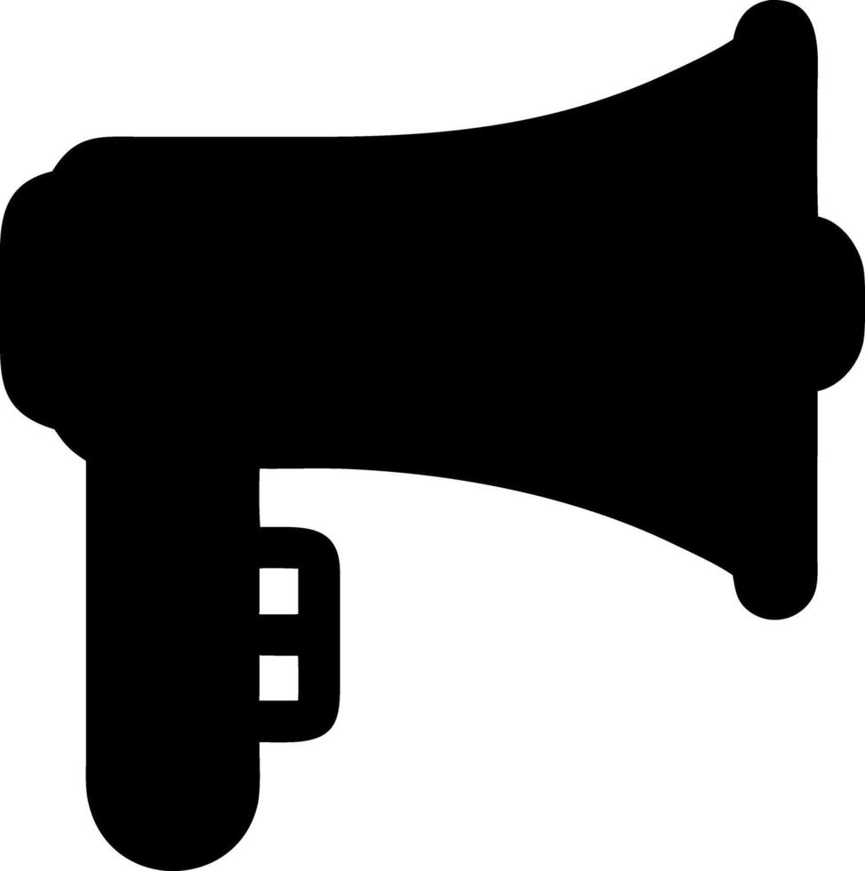 horn black fill icon vector