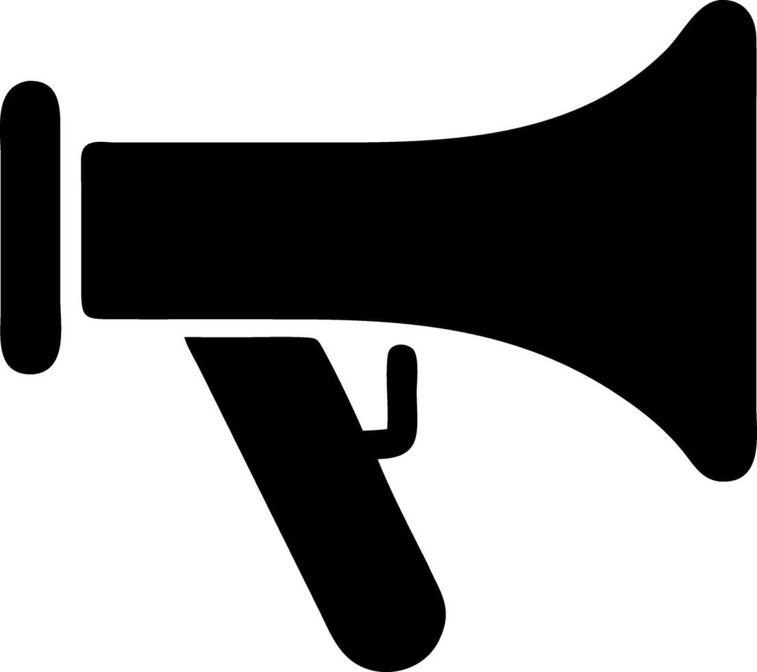 horn black fill icon vector