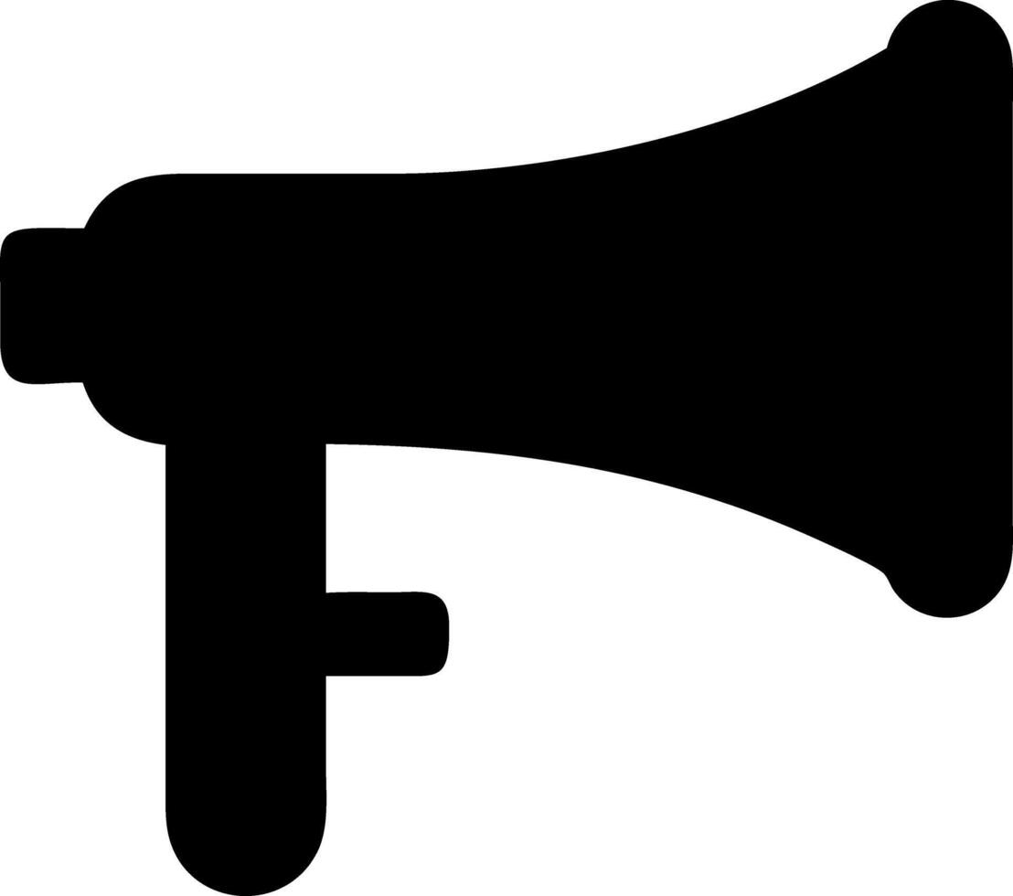 horn black fill icon vector