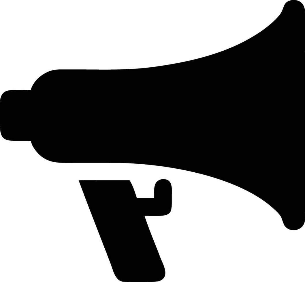 horn black fill icon vector