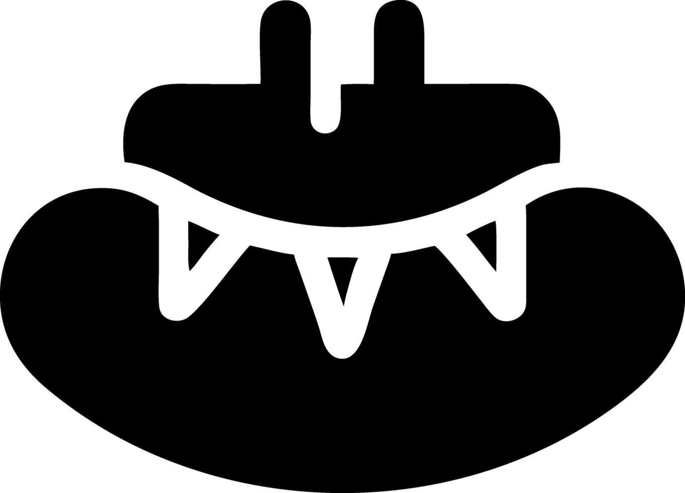 hotdog black fill icon vector