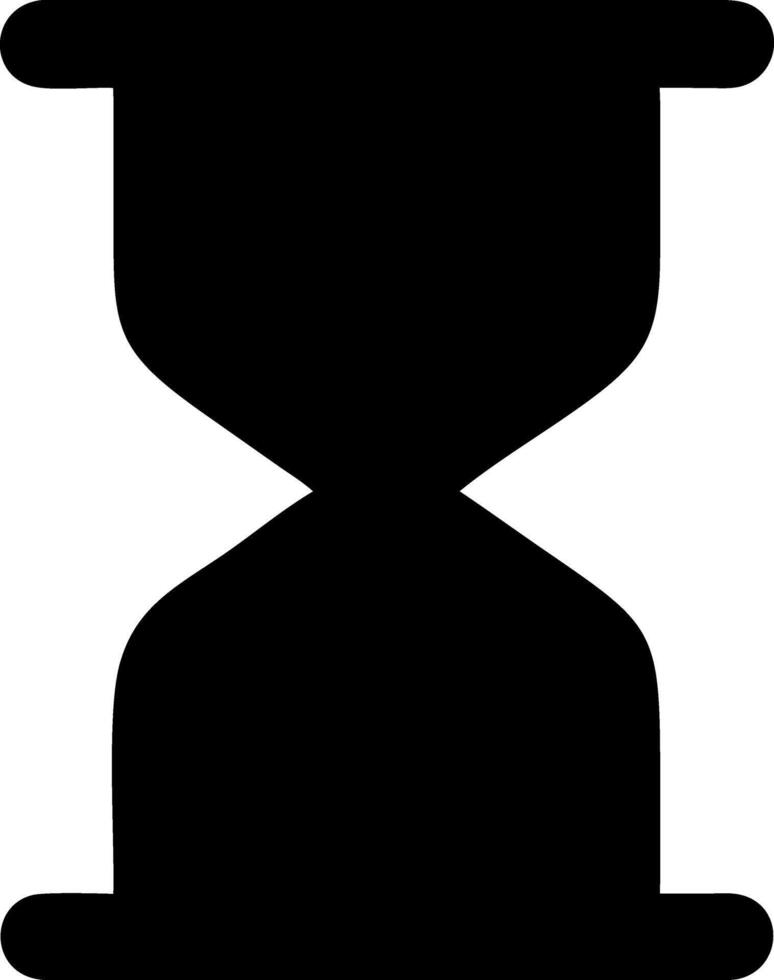 hourglass black fill icon vector