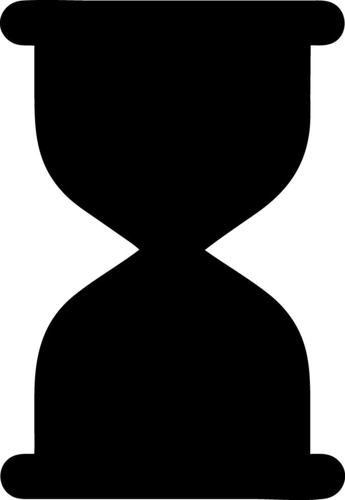 hourglass black fill icon vector