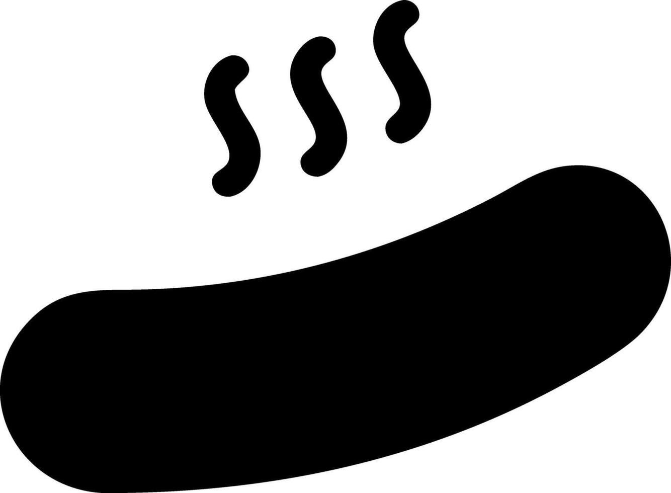 hotdog black fill icon vector