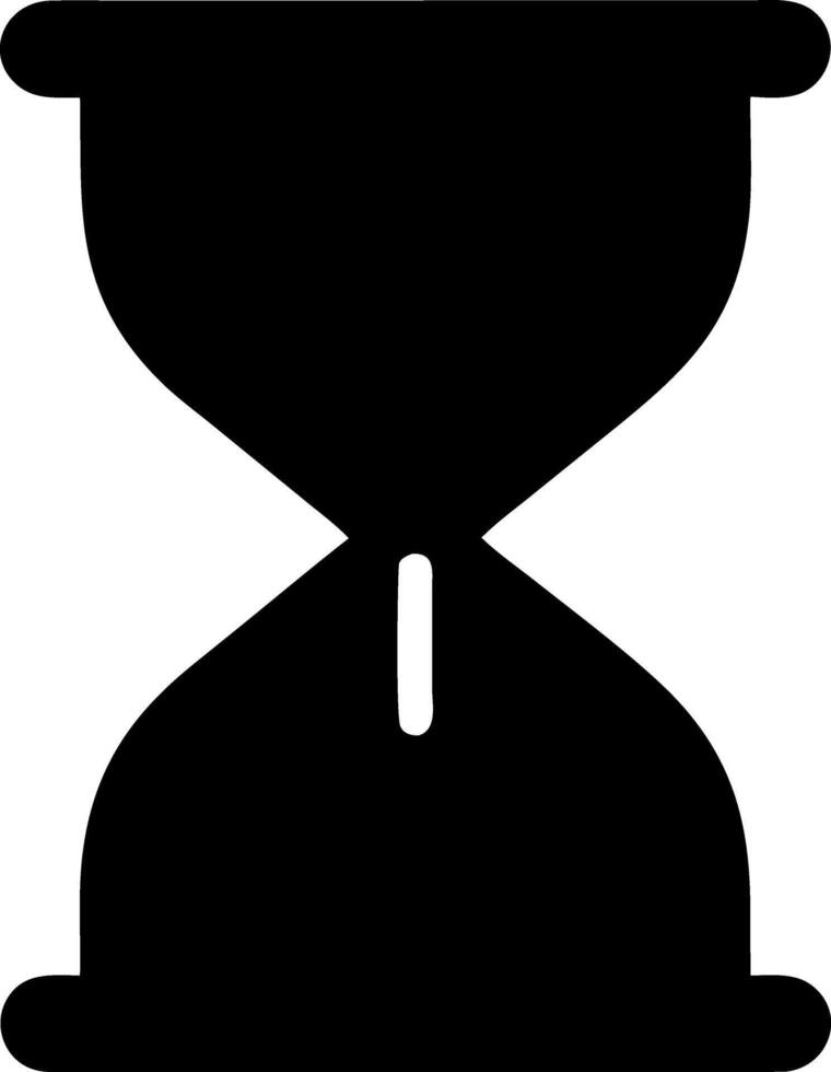 hourglass black fill icon vector