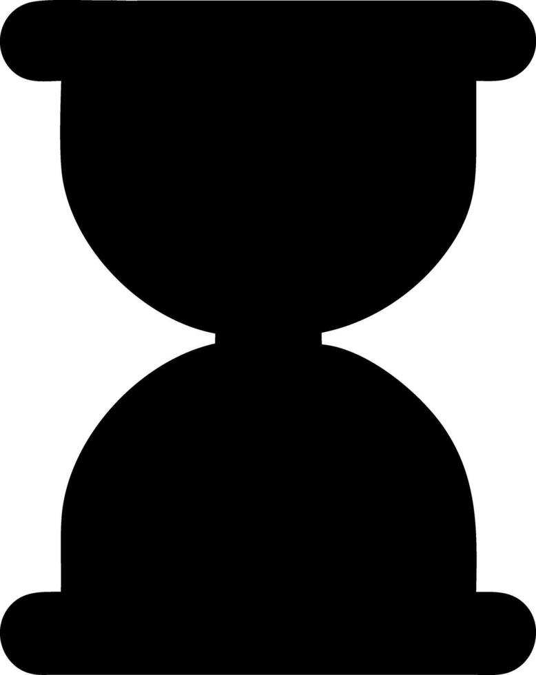 hourglass black fill icon vector