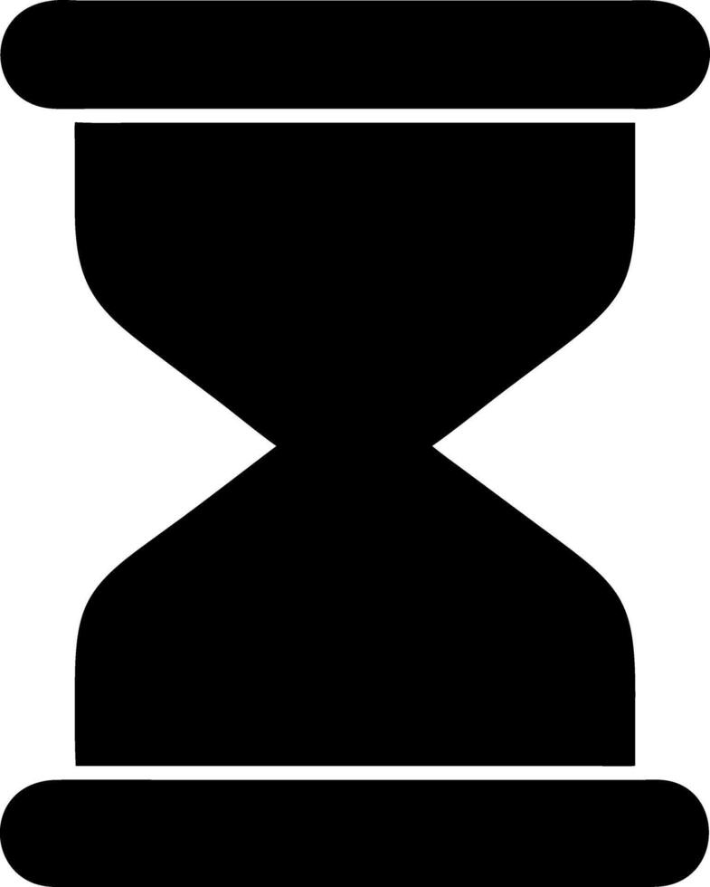 hourglass black fill icon vector