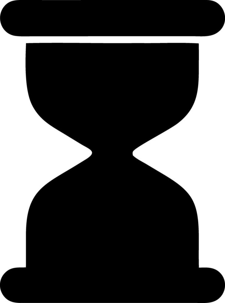 hourglass black fill icon vector