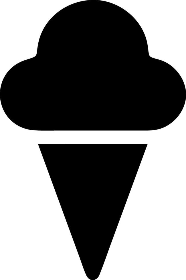 ice cream black fill icon vector