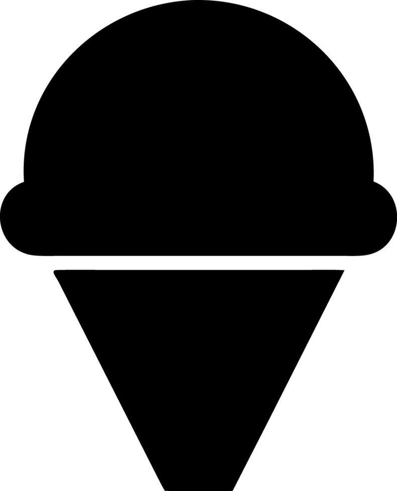 ice cream black fill icon vector