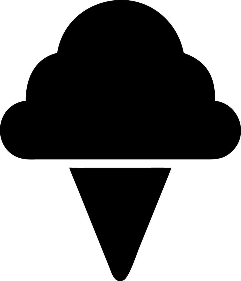 ice cream black fill icon vector