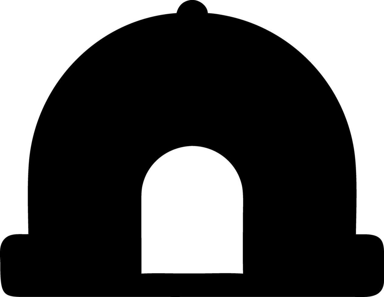 igloo black fill icon vector