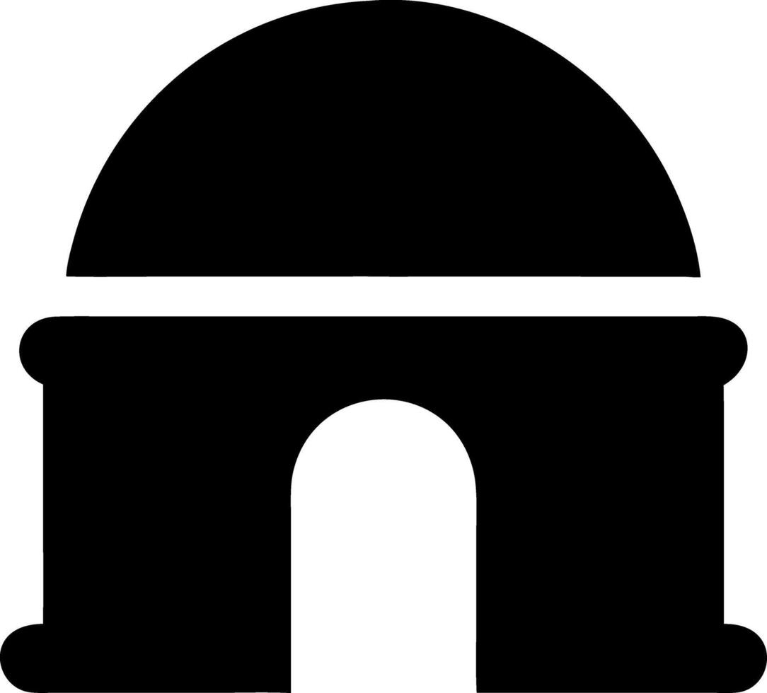 igloo black fill icon vector